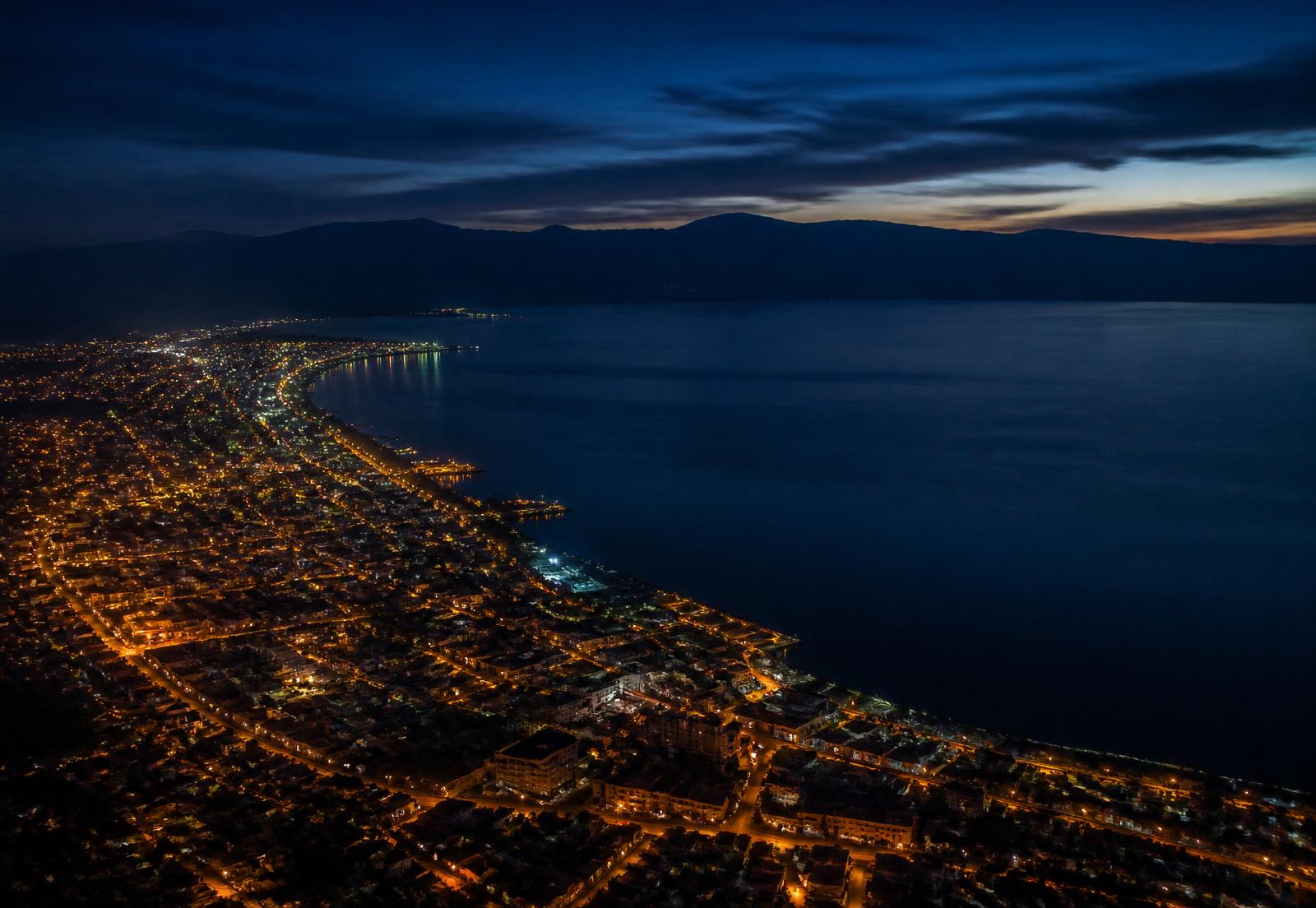 Bujumbura and Lake Tanganyika at blue hour